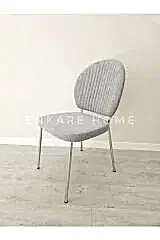 Midye Sandalye 6 Adet | Salon ve Mutfak Sandalyesi - Silinebilir Bukle Kumaş