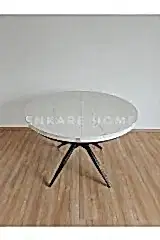 Oliva Yuvarlak Açılabilir Masa 100x100 - 100x140 | Mutfak Ve Salon Masası MDF