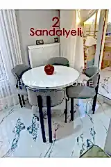 Badem Masa Sandalye Takımı, Masa + 2 Adet Sandalye