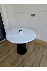 Mantar Ayaklı Yuvarlak Mdf Masa, Sur Masa, 90 cm | Mutfak, Salon, Kafeterya