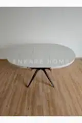 Oliva Yuvarlak Açılabilir Yemek Masası – 100x100 - 140 cm | 4-6 Kişilik | Mdf Mutfak ve Salon