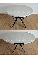 Oliva Yuvarlak Açılabilir Yemek Masası – 100x100 - 140 cm | 4-6 Kişilik | Mdf Mutfak ve Salon