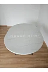 Oliva Yuvarlak Açılabilir Yemek Masası – 100x100 - 140 cm | 4-6 Kişilik | Mdf Mutfak ve Salon