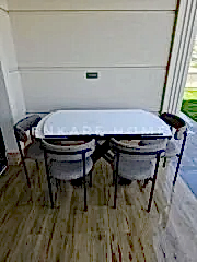 X Ayaklı Gloss Masa & Elisa Sandalye - Kapiçino Kumaş | 80x130-190 cm | Çift Kanat Açılır | Mutfak Salon