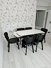 X Ayaklı Gloss Masa & Papatya Sandalye