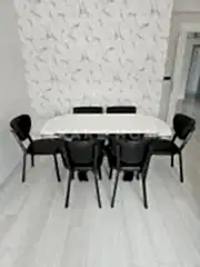 X Ayaklı Gloss Masa & Papatya Sandalye