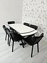 X Ayaklı Gloss Masa & Papatya Sandalye