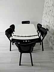 X Ayaklı Gloss Masa & Papatya Sandalye